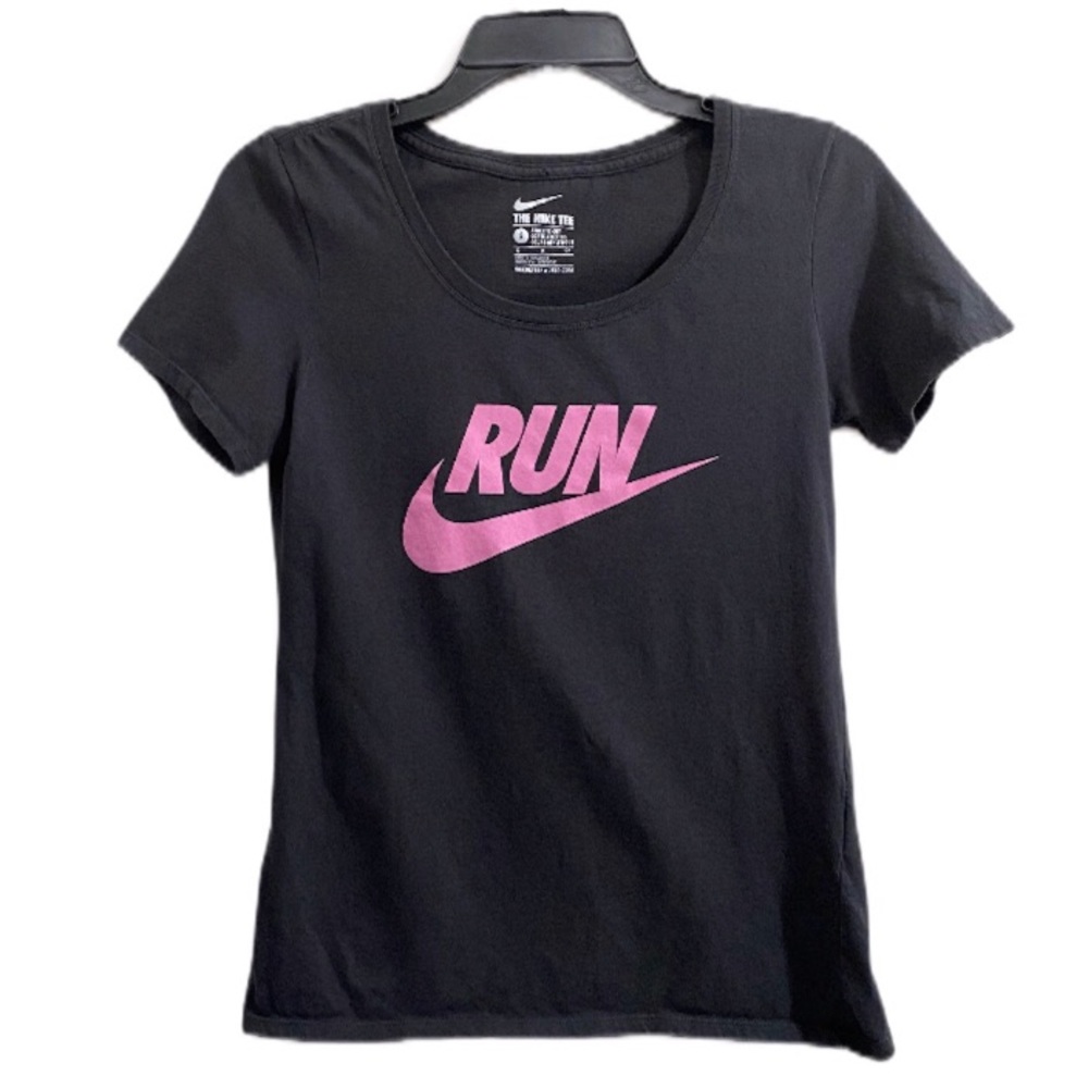 Nike Run Gray And Pink Short Sleeve Shirt Small